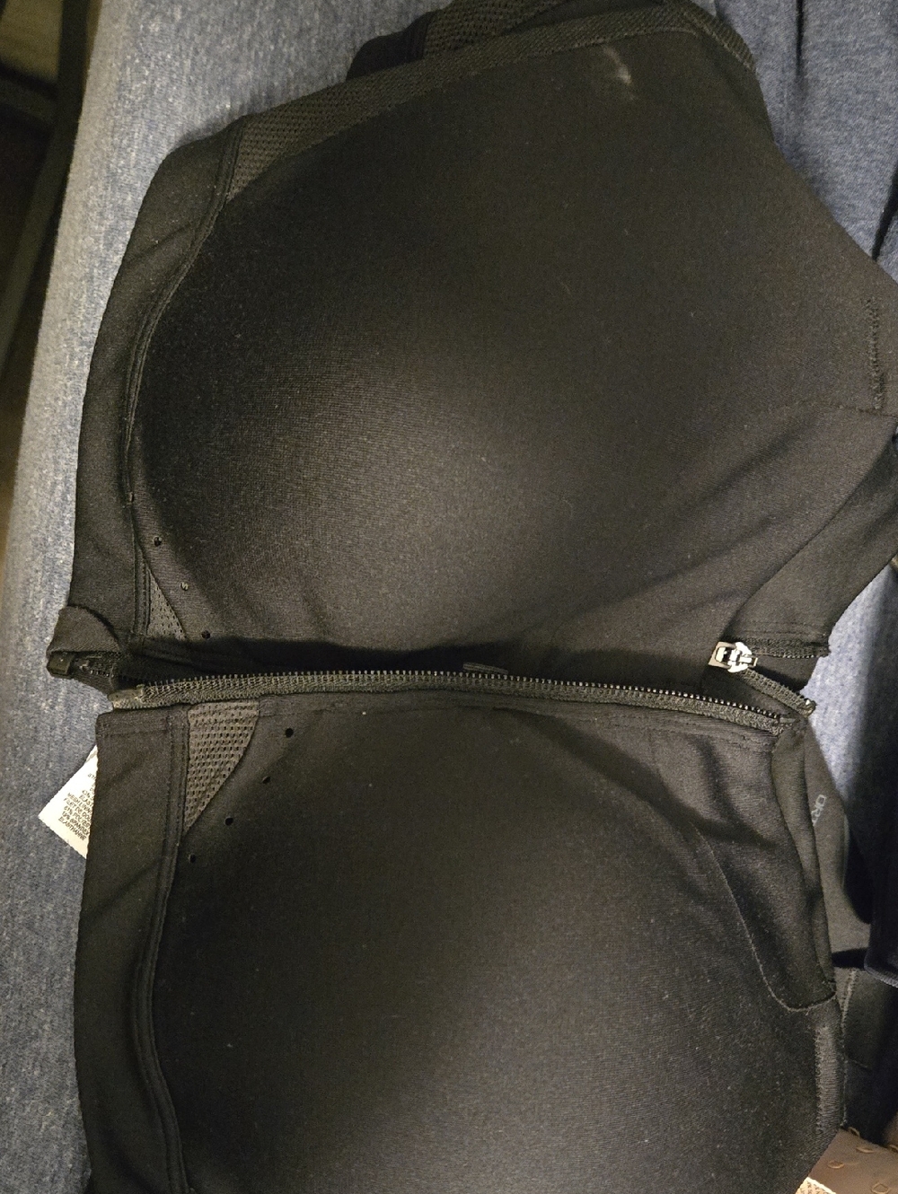 Nike Black Front-Zip Sports Bra